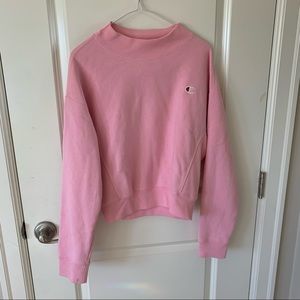 Champion mock neck pink sweatshirt - small
